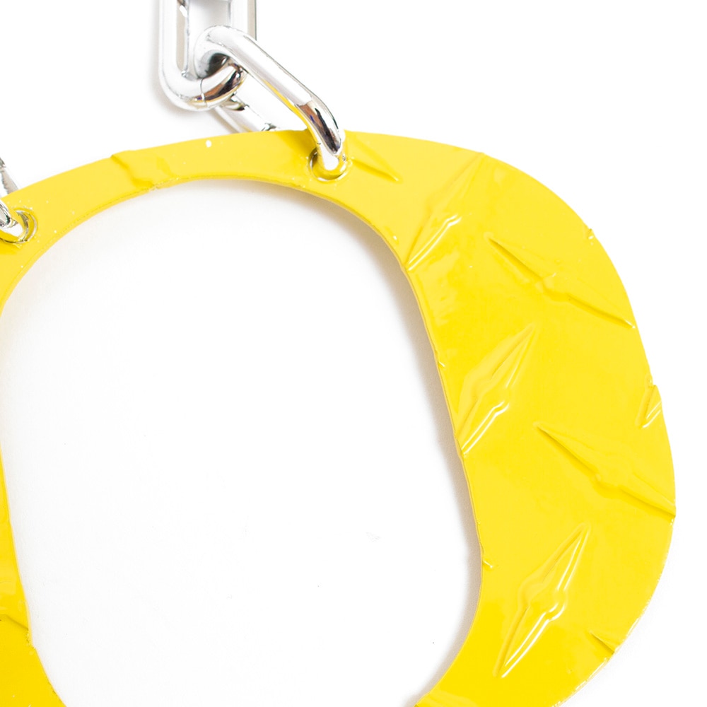 Classic Oregon O, Collegiate Art Design, Necklaces, Metal, Gifts, Diamond Plate design, 256816, Yellow